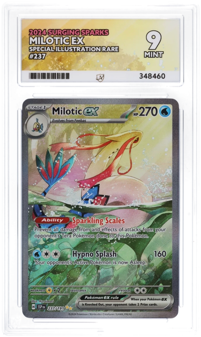 237 191 pokemon card Milotic EX 237/191 IR Surging Sparks Pokemon Magnetic Extended Art Case