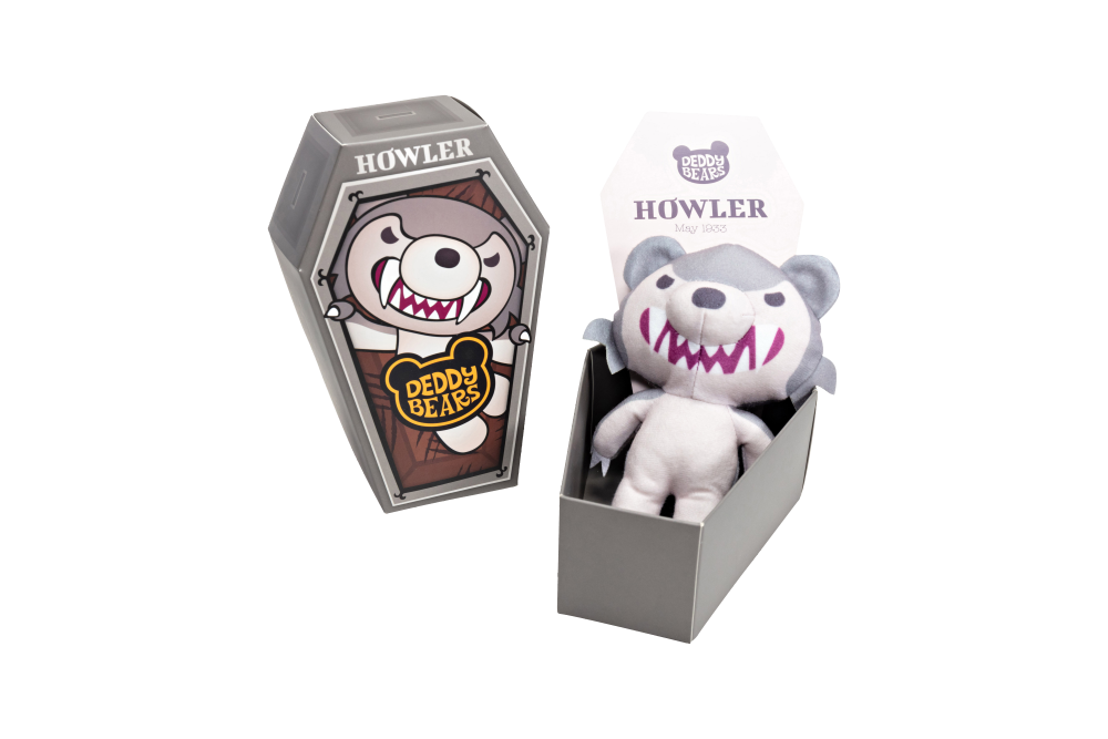 Howler Deddy Bear in Coffin