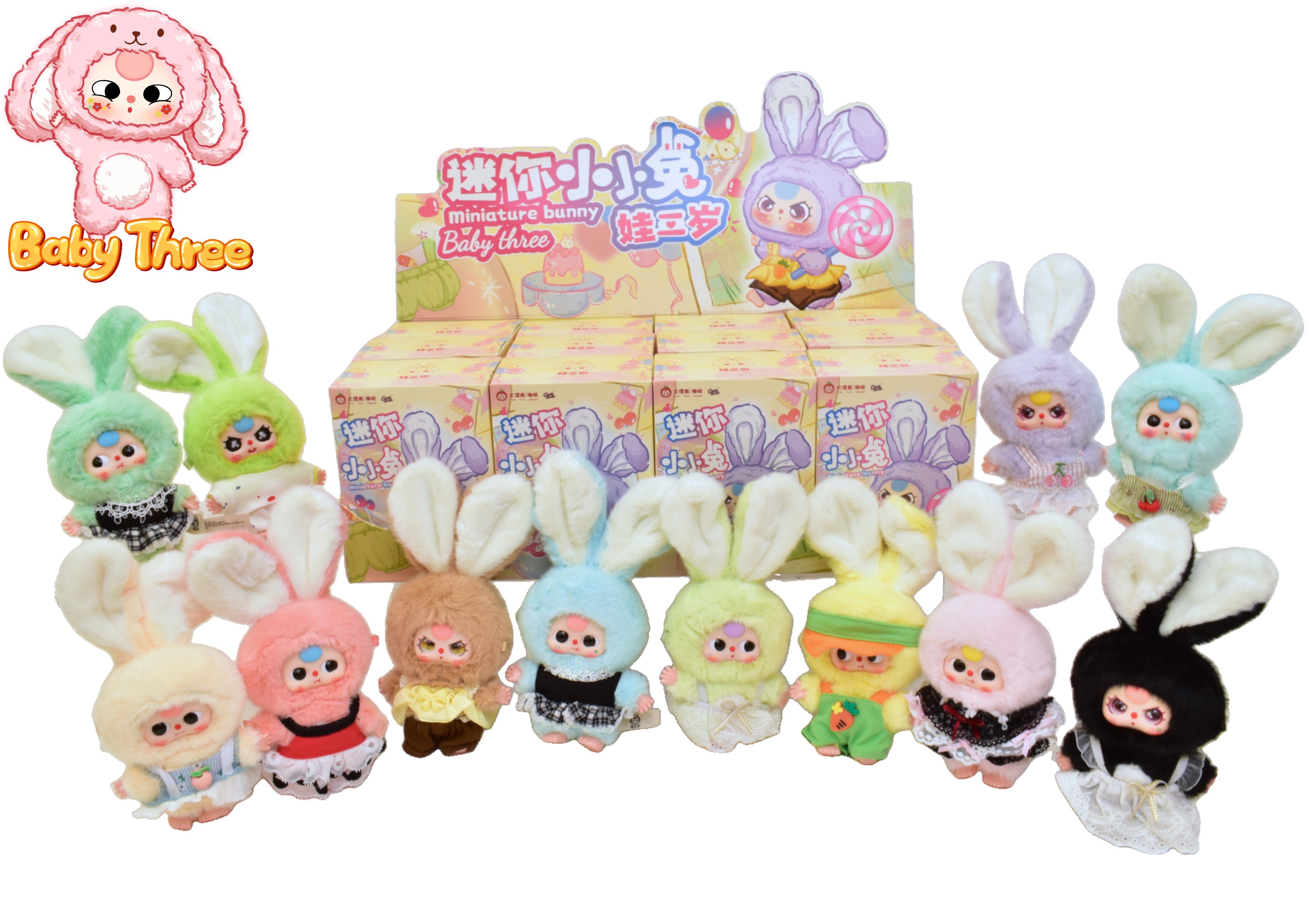 baby three macaron bunny – Wills Toy Shop