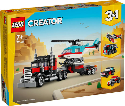 31146  Flatbed Truck with Helicopter