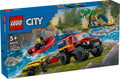 60412 4x4 Fire Truck with Rescue Boat