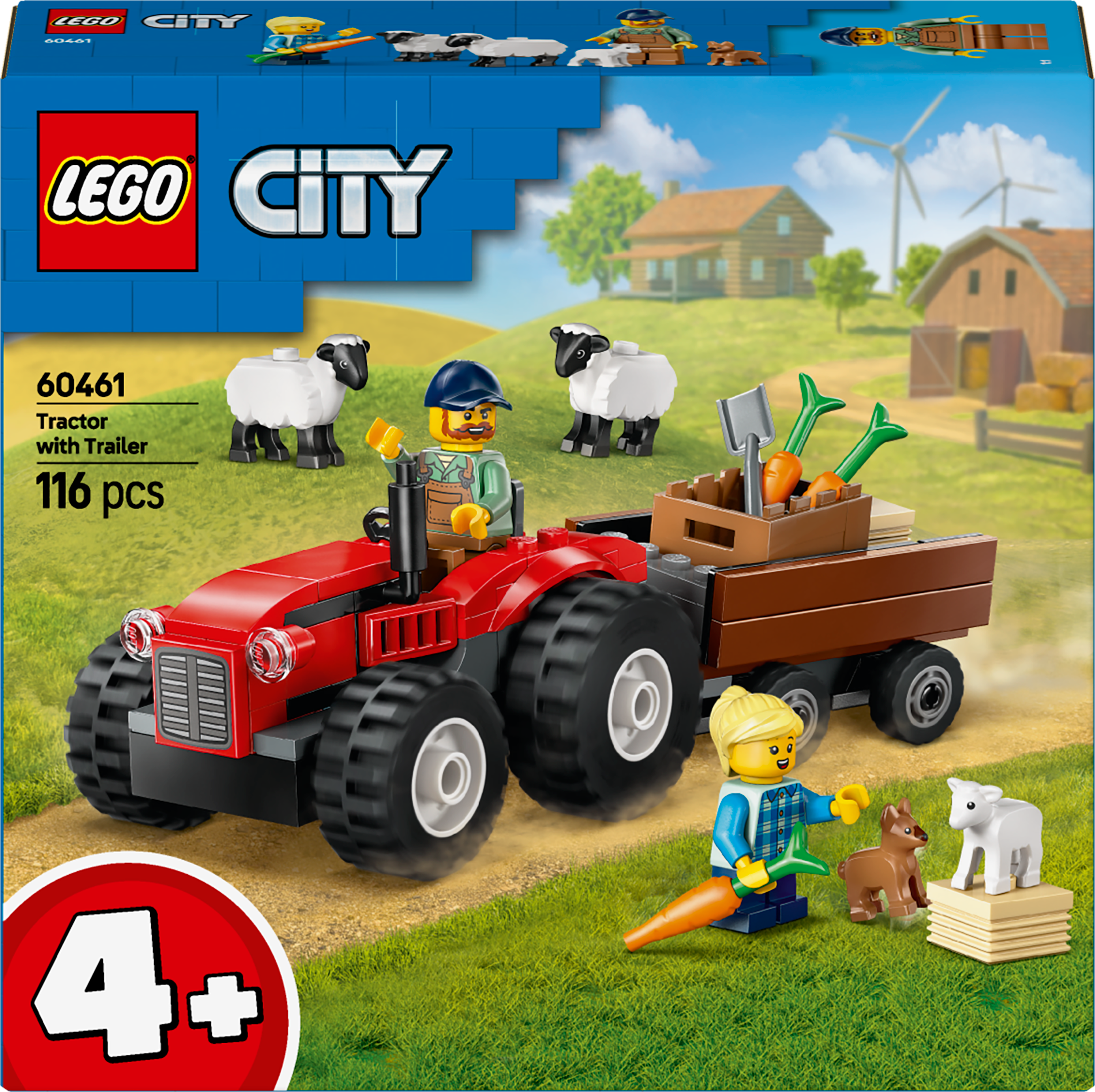 60461  Red Farm Tractor