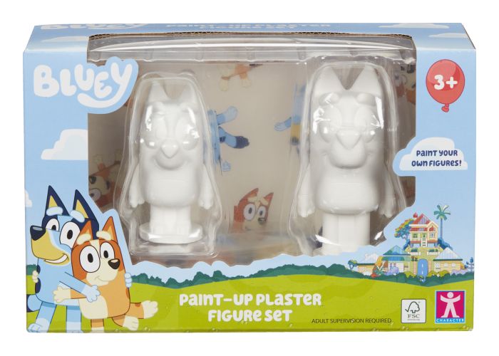 BLUEY & BINGO PAINT UP PLASTER FIGURE SE