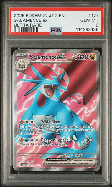 Salamence Ultra rare JTG177 PSA Grade 10