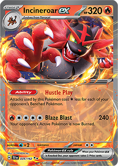Incineroar ex 34/162 Temporal Forces SV0