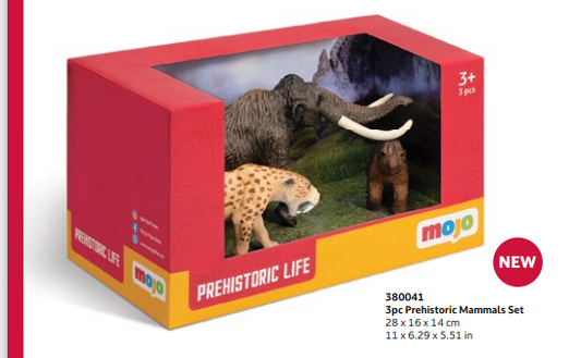 3pc Prehistoric Mammals Set