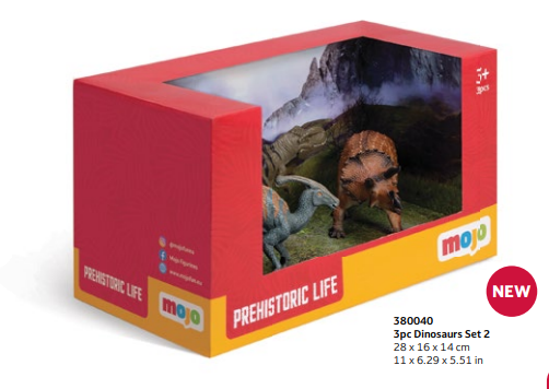 3pc Dinosaurs Set 2