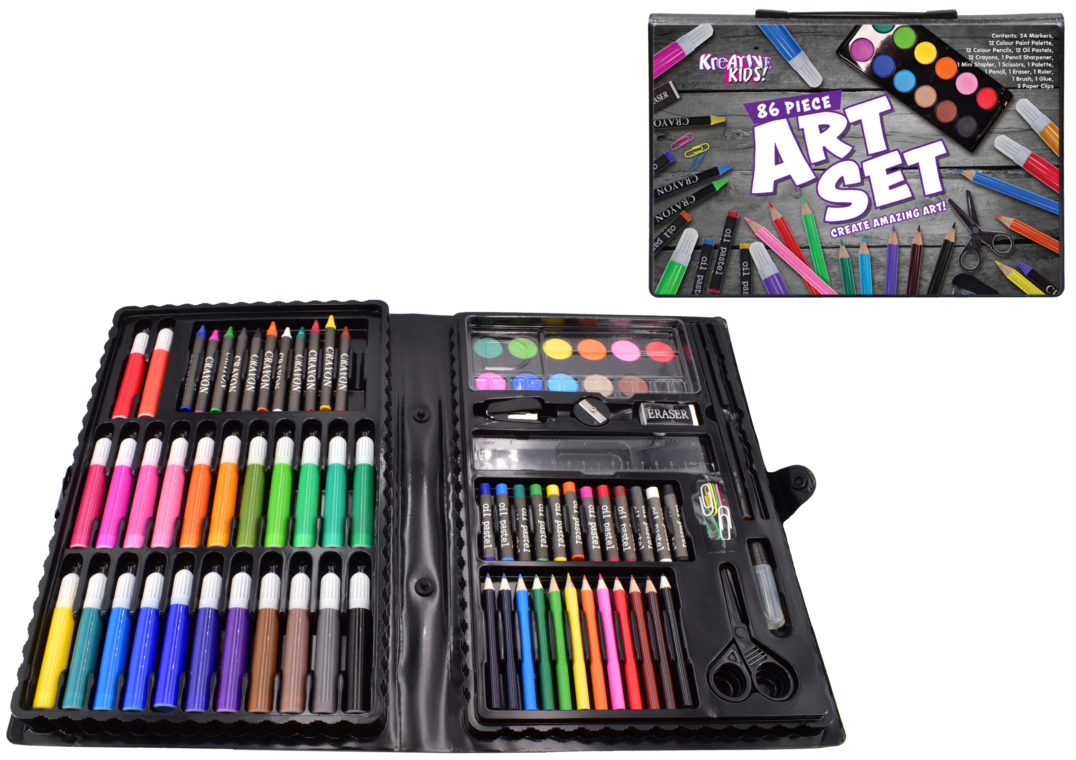 86pc Art set in colour case