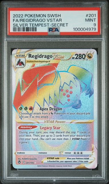 Regidrago VSTAR - Silver Tempest Secret - PSA 9
