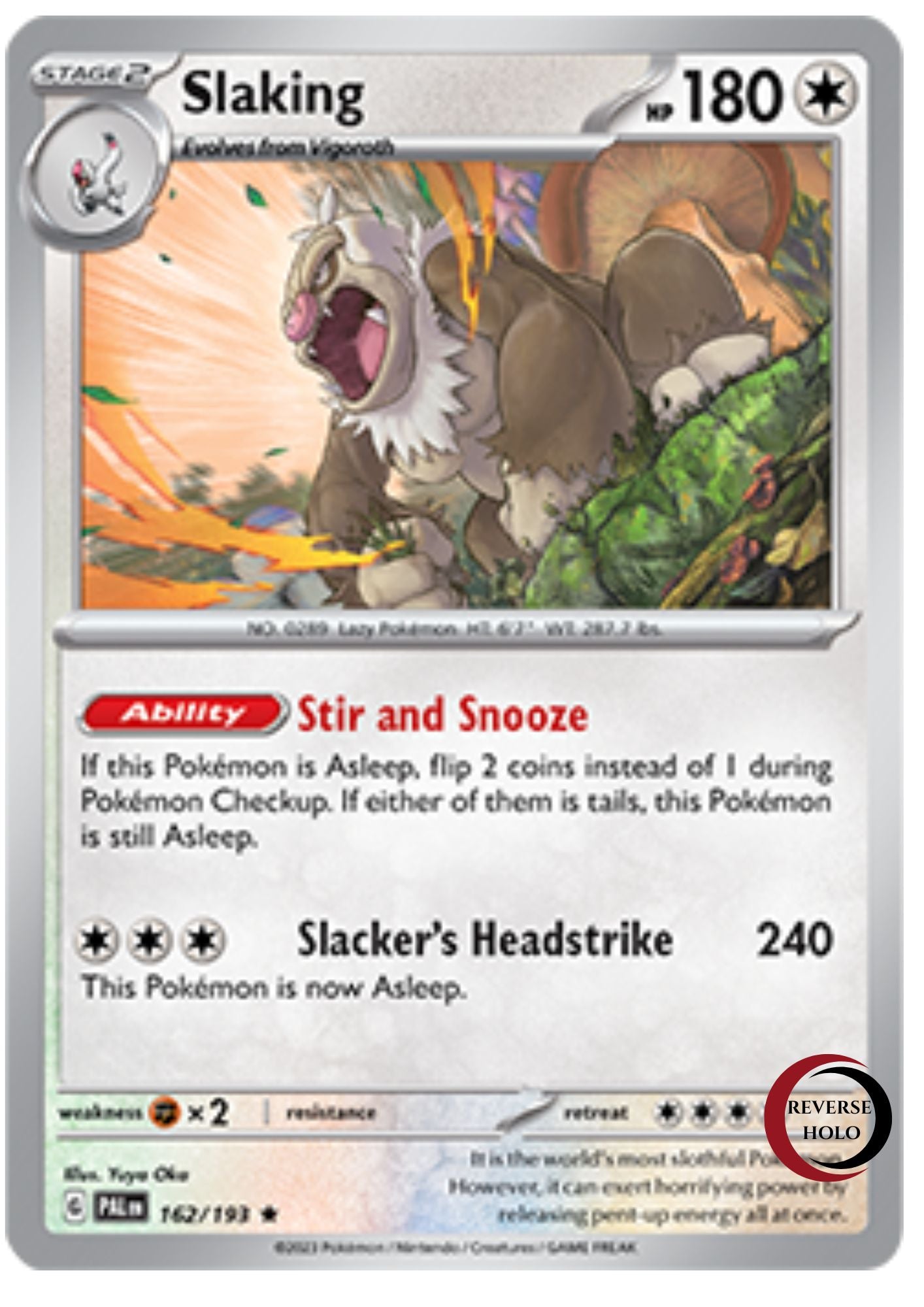 Slaking 162/193 Paldea Evolved SV02 (Rev