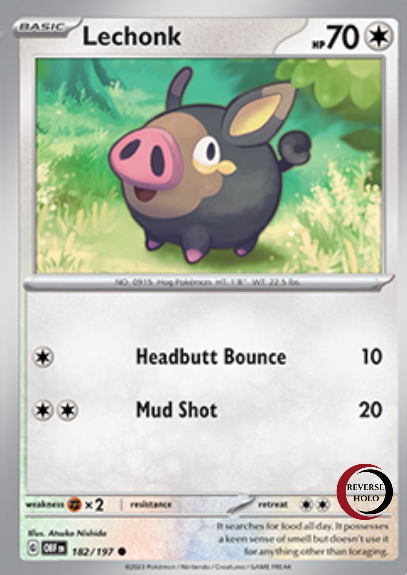 Lechonk 182/197 Obsidian Flames SV03 (re