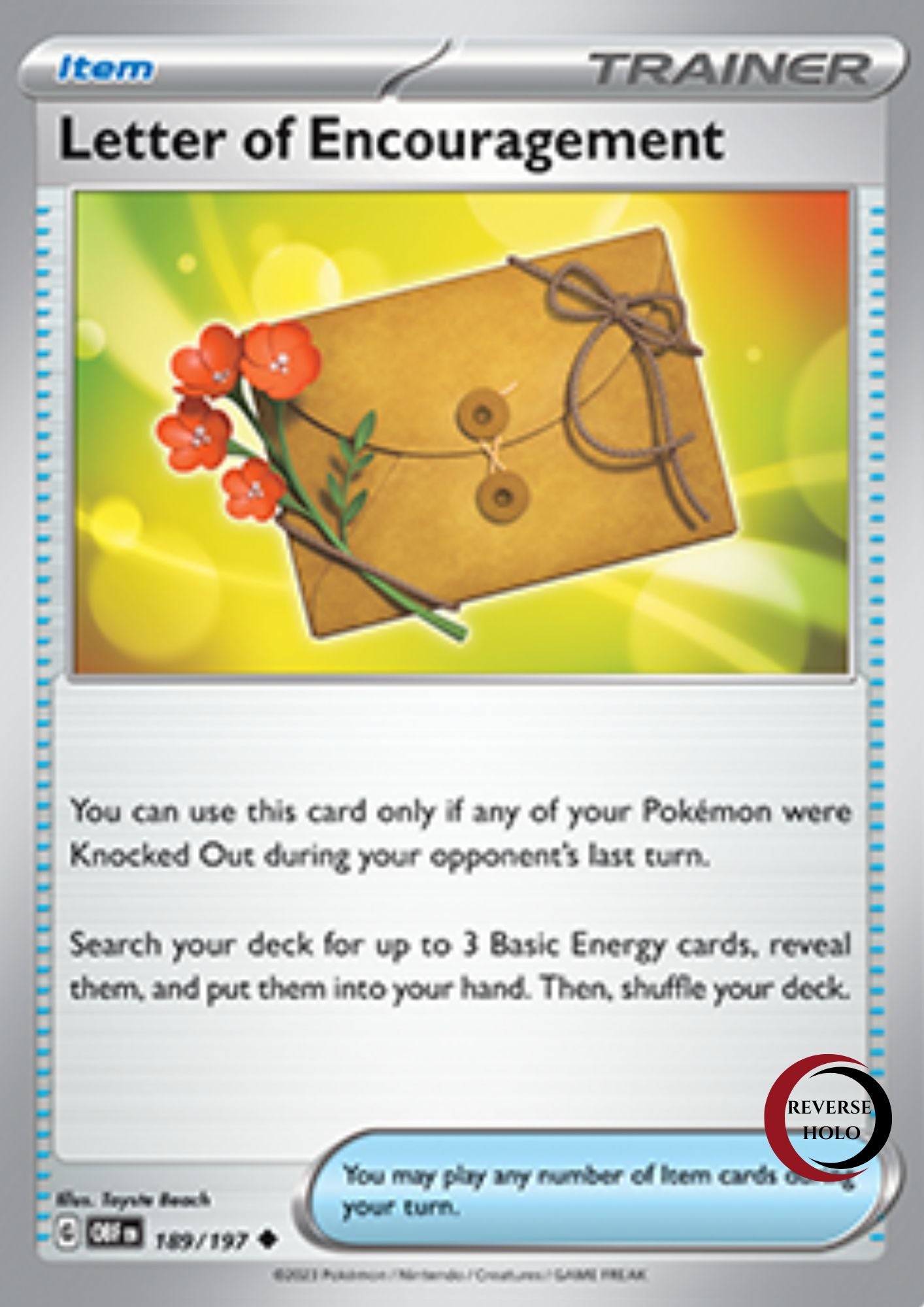 Letter of Encouragement 189/197 Obsidian