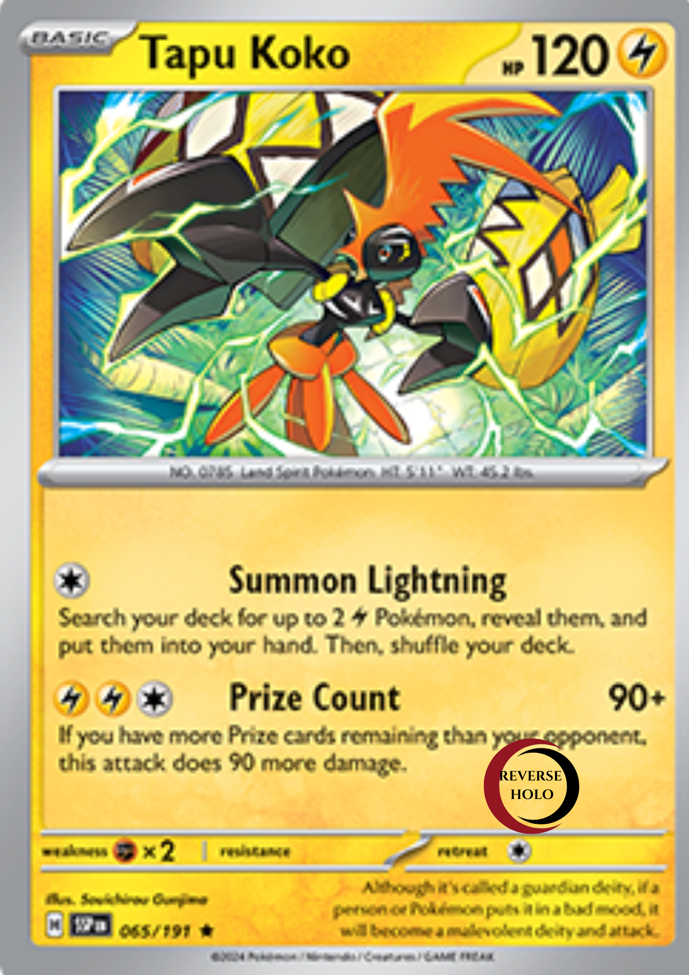 Tapu Koko 65/191 Surging Sparks SV08 Rev