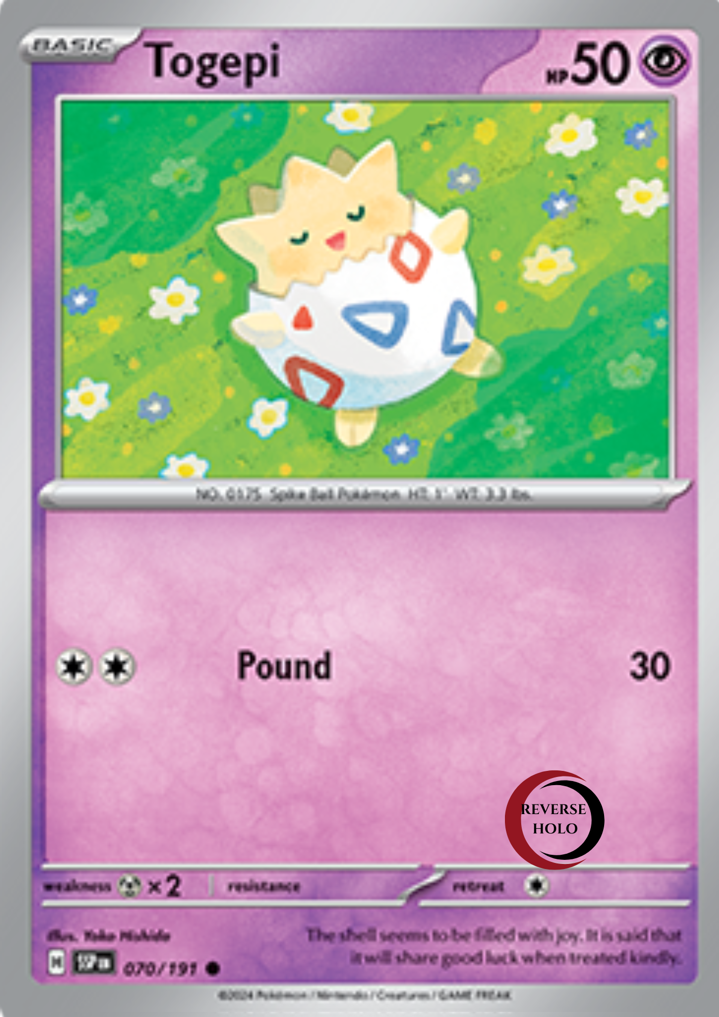 Togepi 70/191 Surging Sparks SV08 Revers