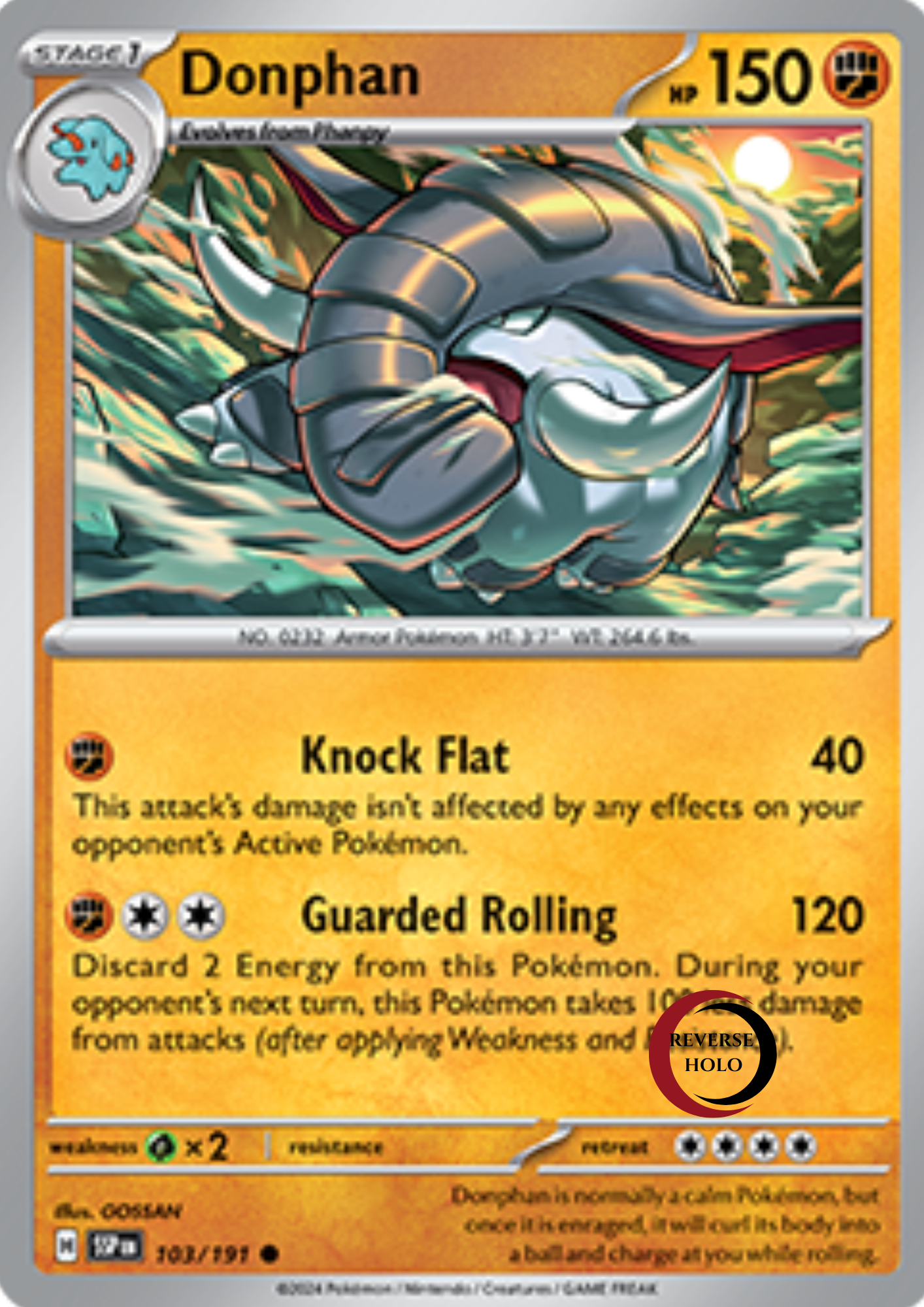 Donphan 103/191 Surging Sparks SV08 Reve