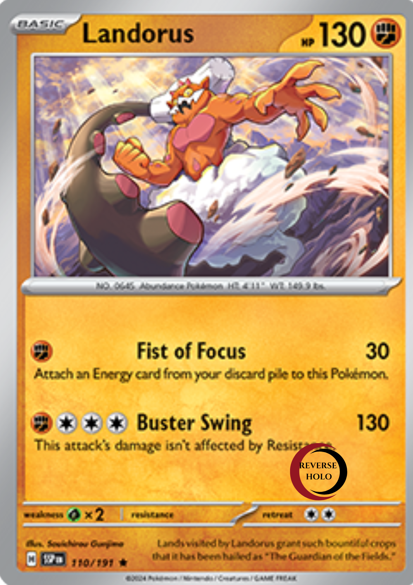 Landorus 110/191 Surging Sparks SV08 Rev