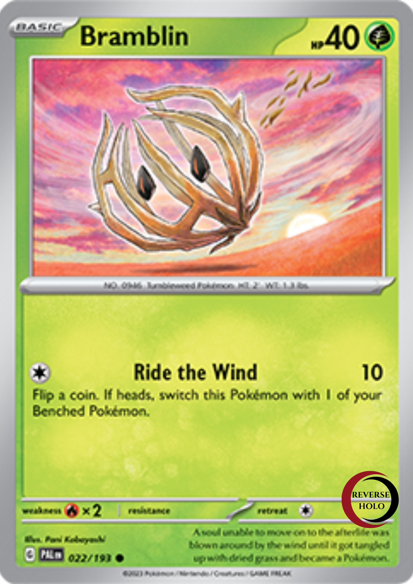 Bramblin 22/193 Paldea Evolved SV02 (Rev