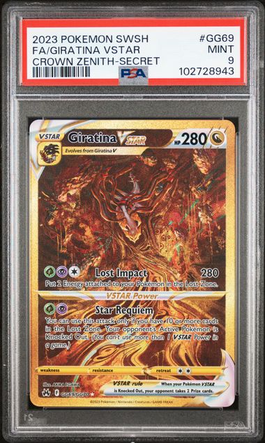 Giratina Vstar Crown Zenith PSA 9