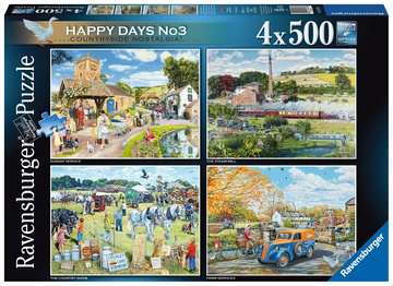 Happy Days No 3, Countryside Nostalgia, 4 x 500pc