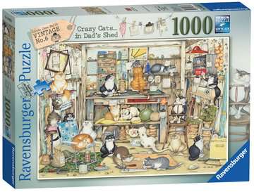 Crazy Cats 'Vintage' No.6 - Dad's Shed | 1000pc | 19528