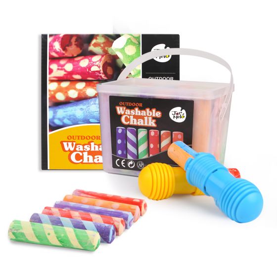 Washable Sidewalk Chalk - 24 Colours Kit