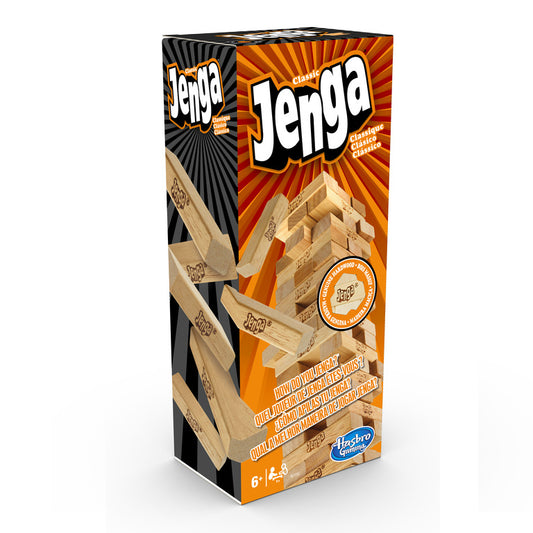 Classic Jenga Game; Hardwood block stacking tower game